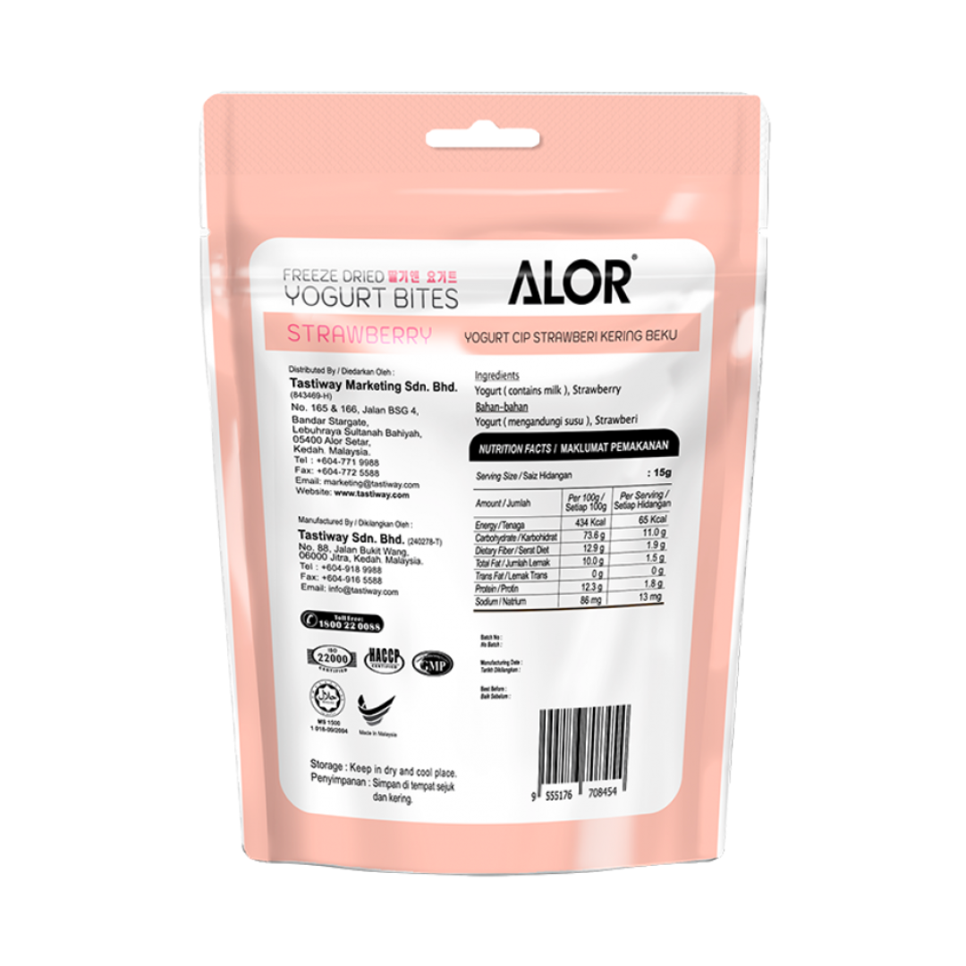 Alor - Freeze Dried Strawberry Yogurt Bites (15g)