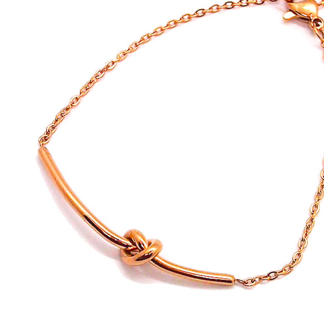 Arva Classic Knot Bracelet in Rose Gold (Stainless Steel)