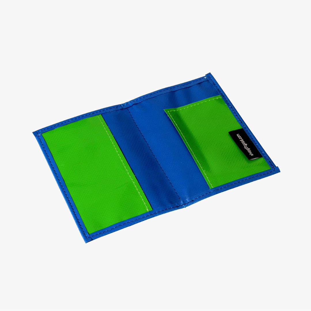 DDSG Upcycled Passport Cover - Blue & Green