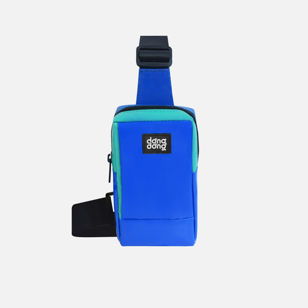 DDSG Upcycled Crossbody Bag - Shades of Blue