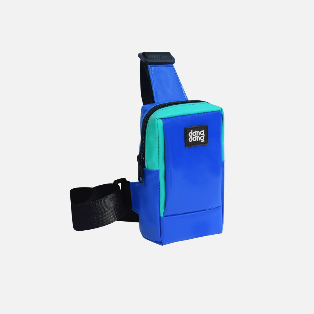 DDSG Upcycled Crossbody Bag - Shades of Blue