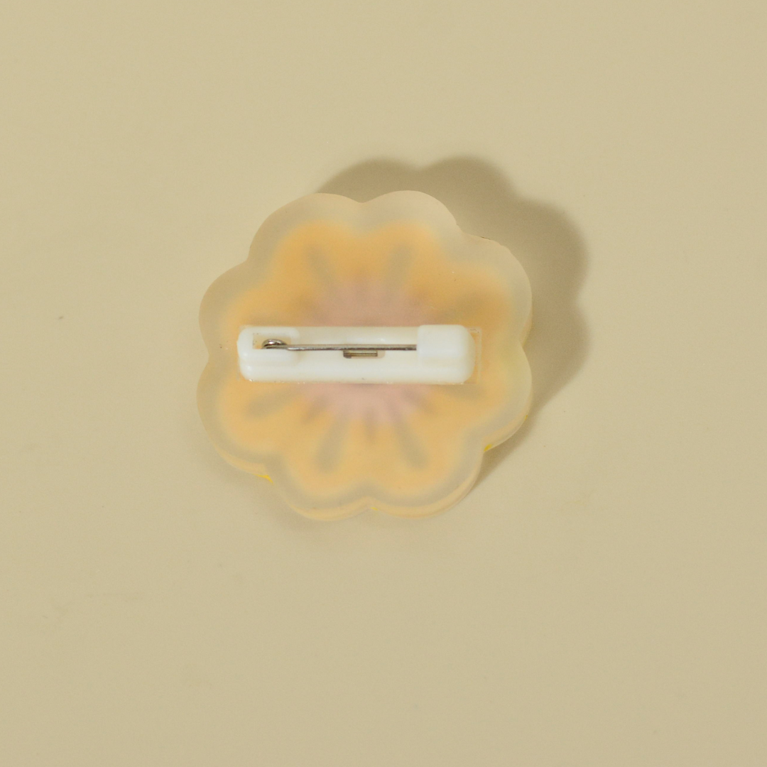 Jesmonite Floral Label Pin (#1)