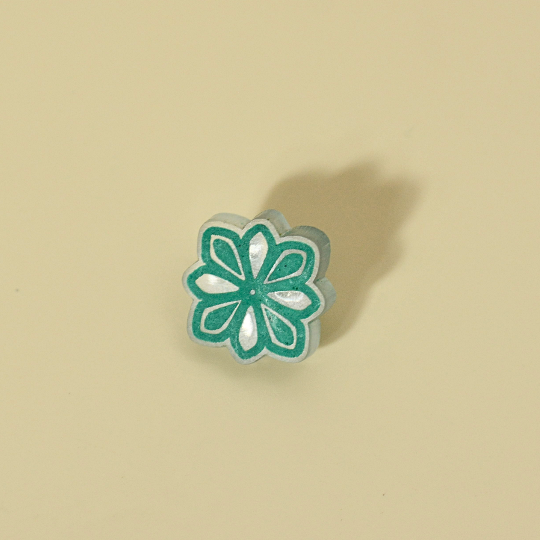Jesmonite Floral Label Pin (#3)