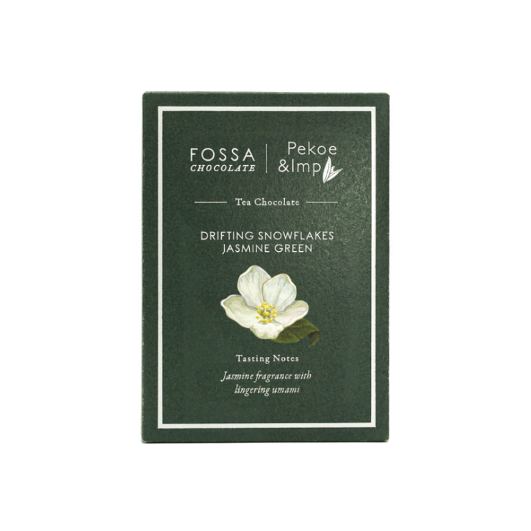 Fossa - Drifting Snowflake Jasmine Green Tea Milk Chocolate (50g)