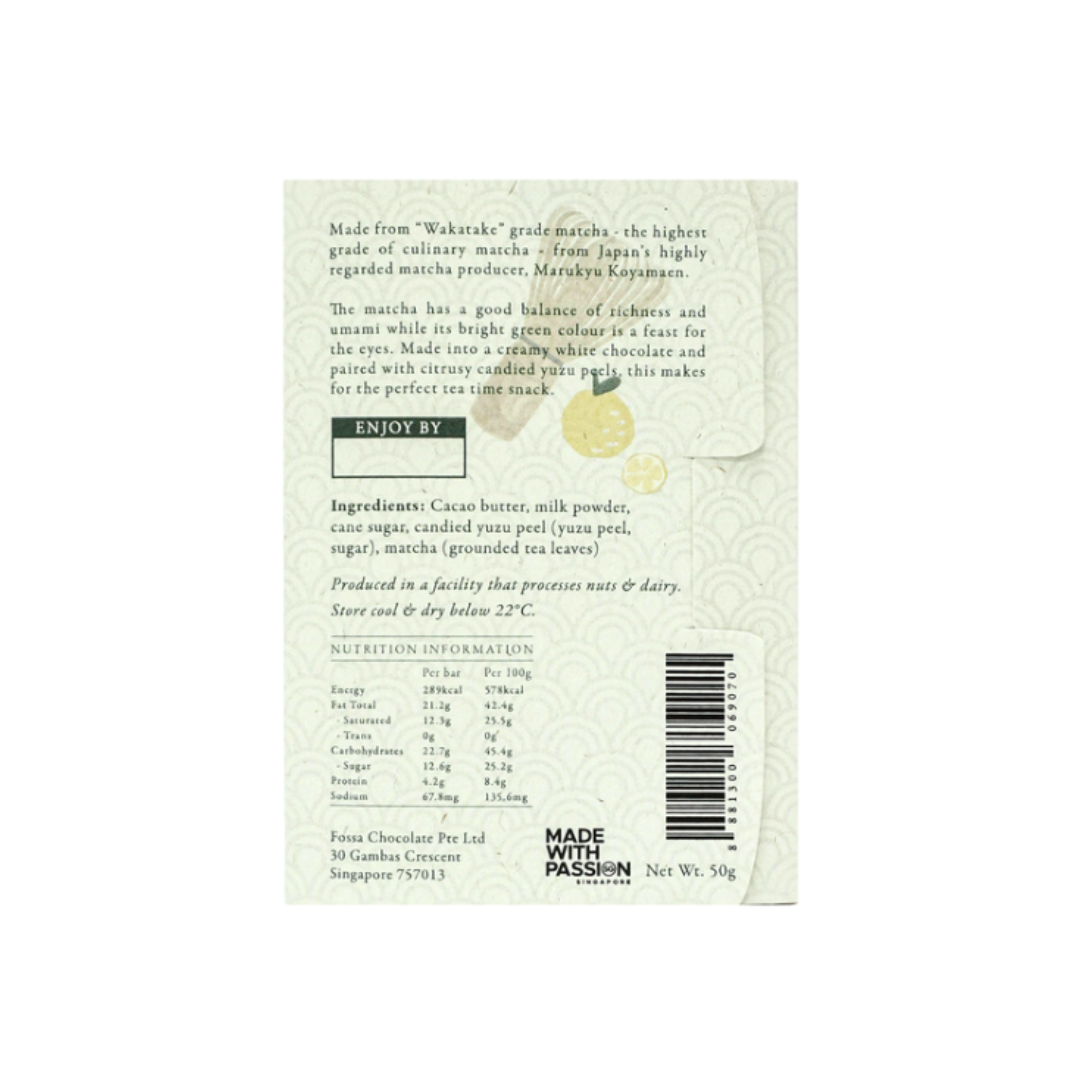 Fossa - Matcha & Yuzu Chocolate (50g)