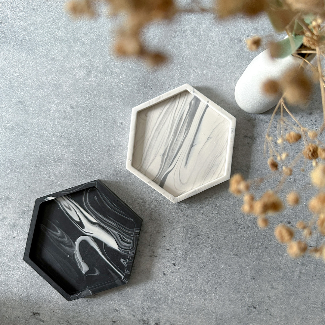 Jhoou Studio - Jesmonite Hexagon Coaster