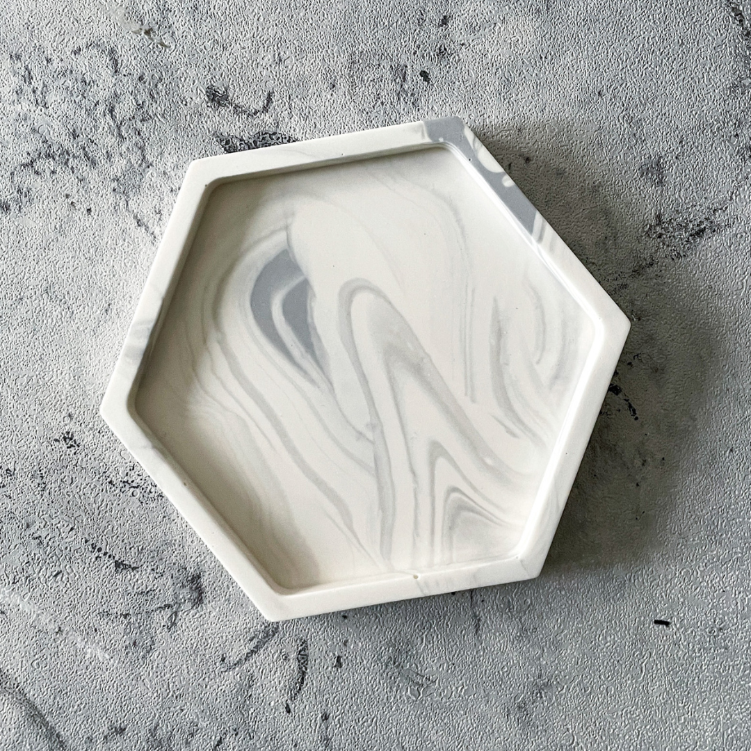 Custom Jesmonite Hexagon Coaster