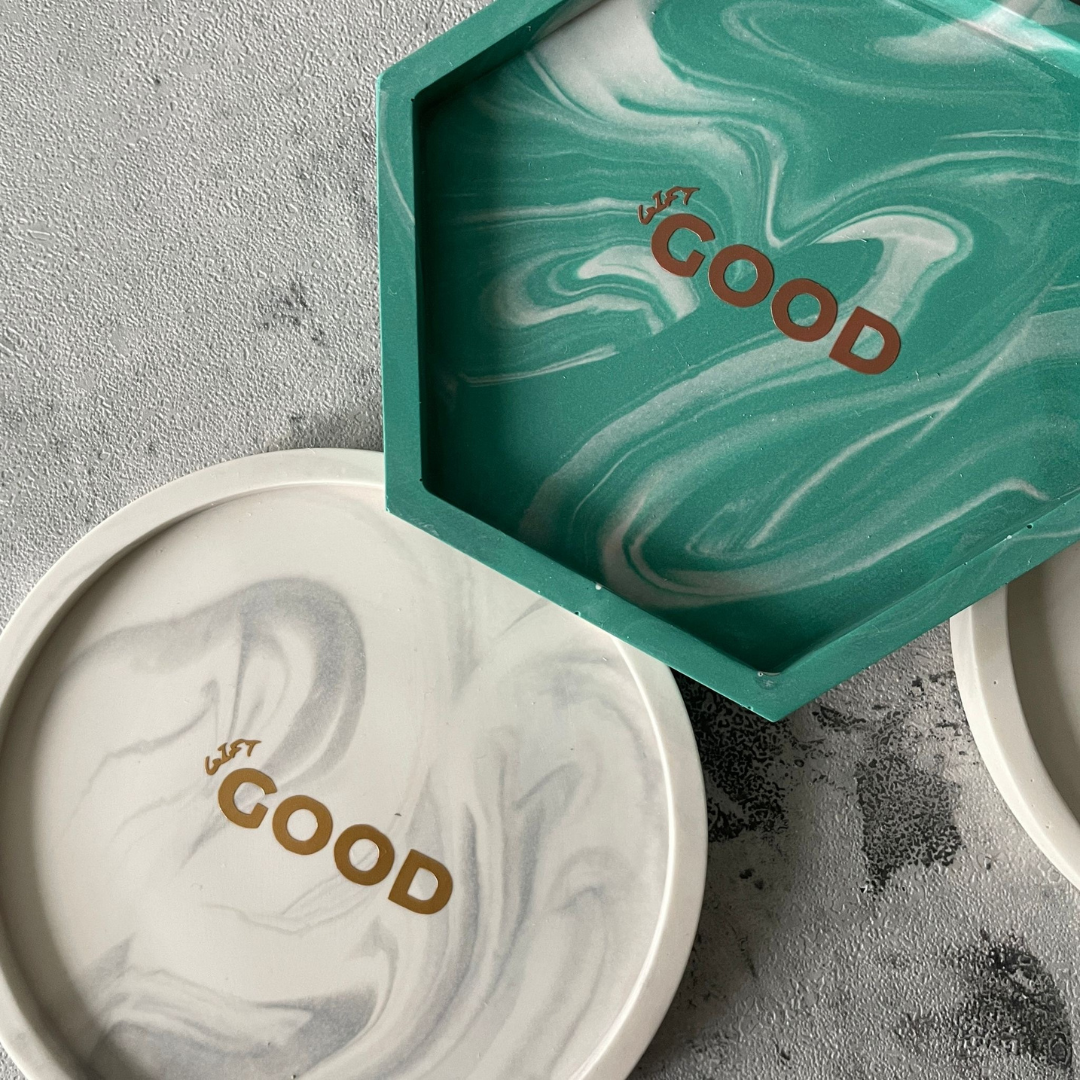 Custom Jesmonite Round Coaster