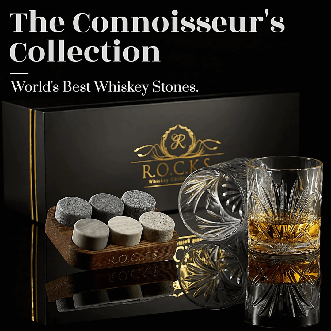 ROCKS The Connoisseur’s Set with 2 Crystal Palm Glasses