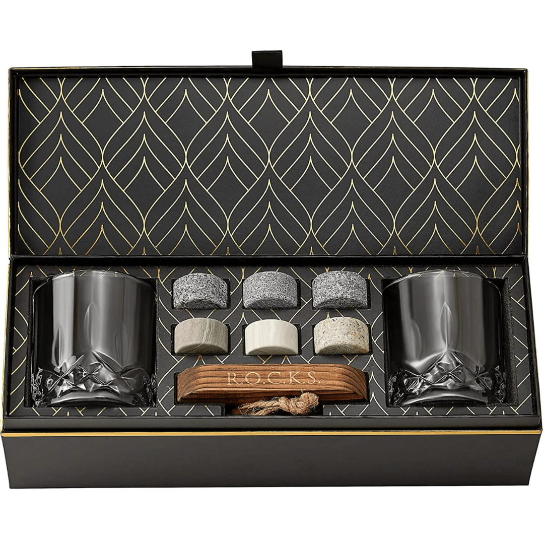 ROCKS The Connoisseur’s Set with 2 Crystal Signature Glasses