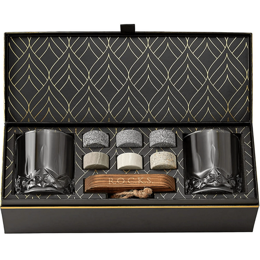 ROCKS The Connoisseur’s Set with 2 Crystal Signature Glasses