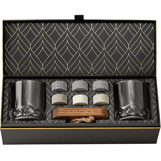 The Connoisseur’s Set with 2 Whiskey Crystal Signature Glasses