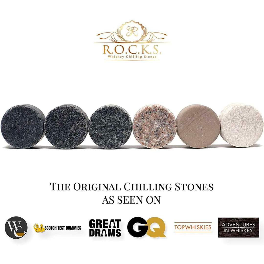 The Original ROCKS Whiskey Granite Chilling Stone