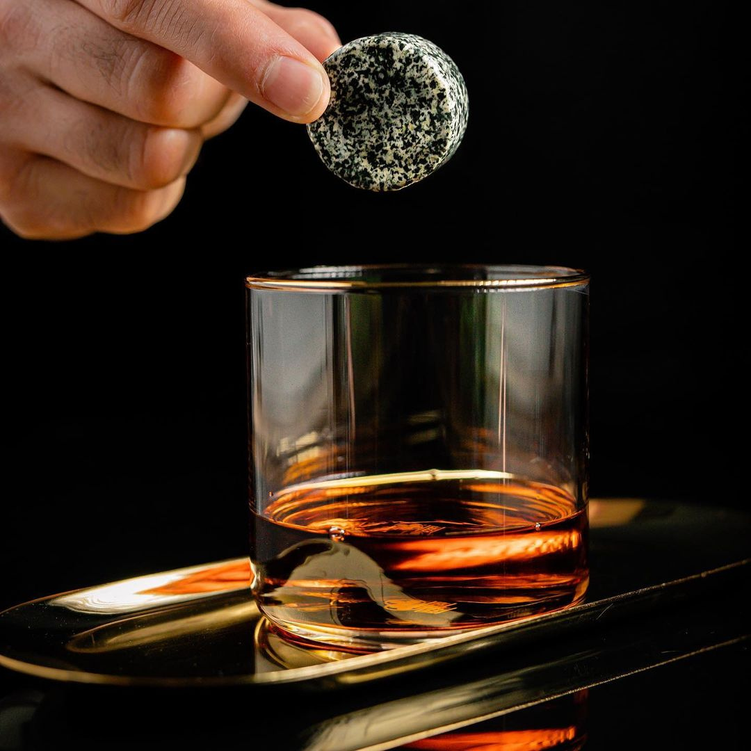 The Original ROCKS Whiskey Granite Chilling Stone
