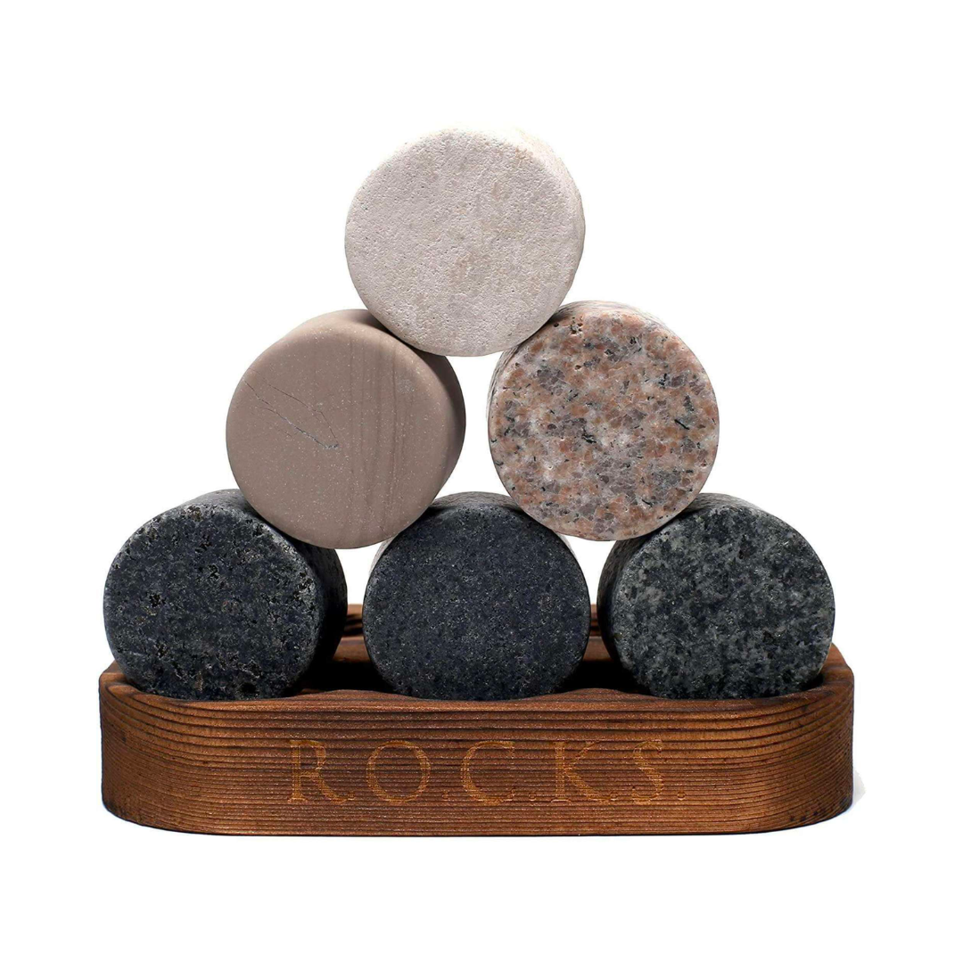 The Original ROCKS Whiskey Granite Chilling Stone
