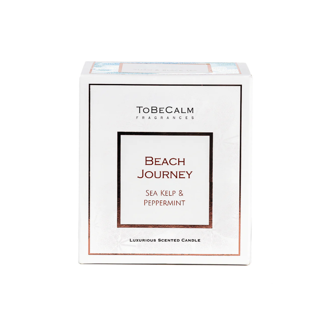 To Be Calm - Medium Soy Candle - Beach Journey (Sea Kelp & Peppermint)
