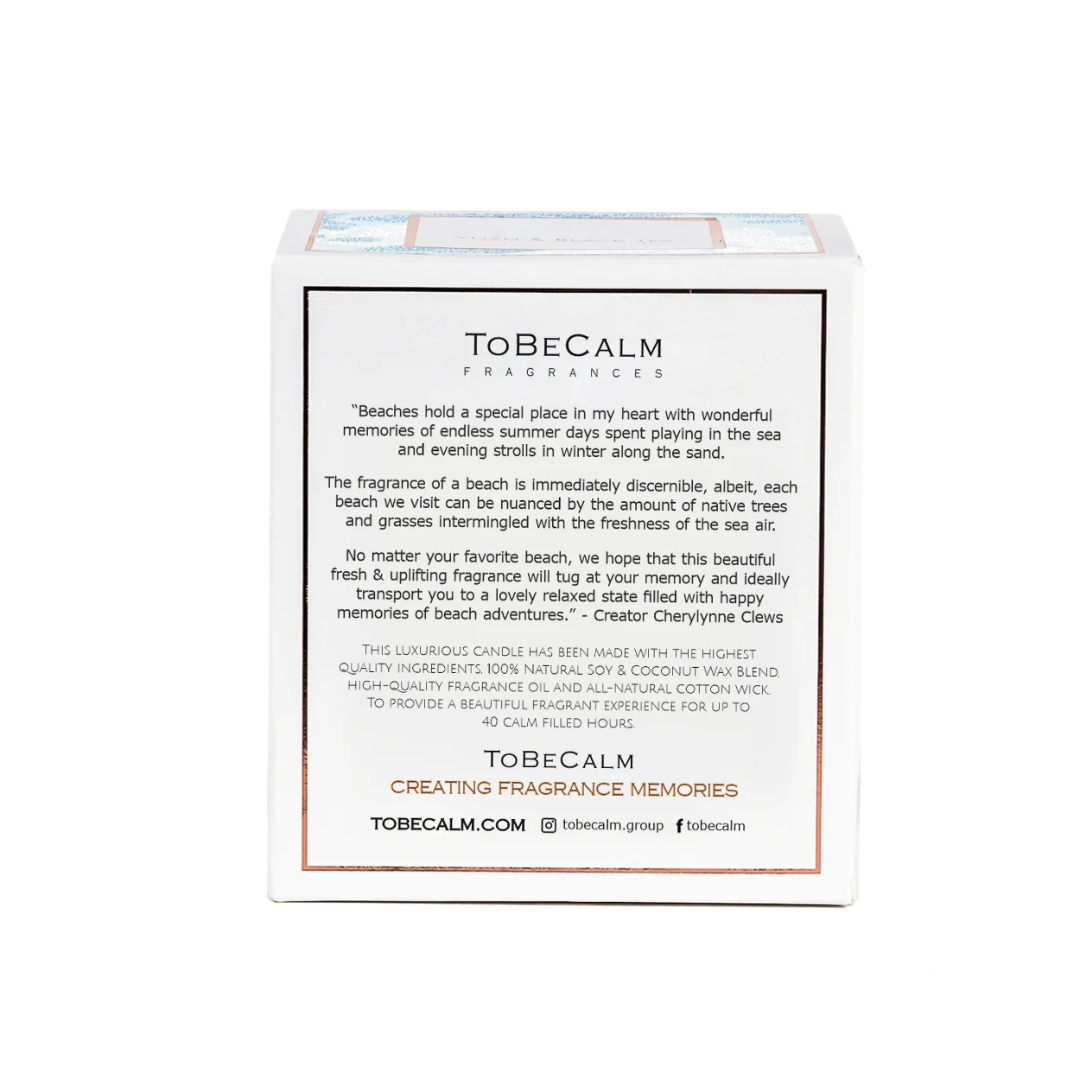 To Be Calm - Medium Soy Candle - Beach Journey (Sea Kelp & Peppermint)