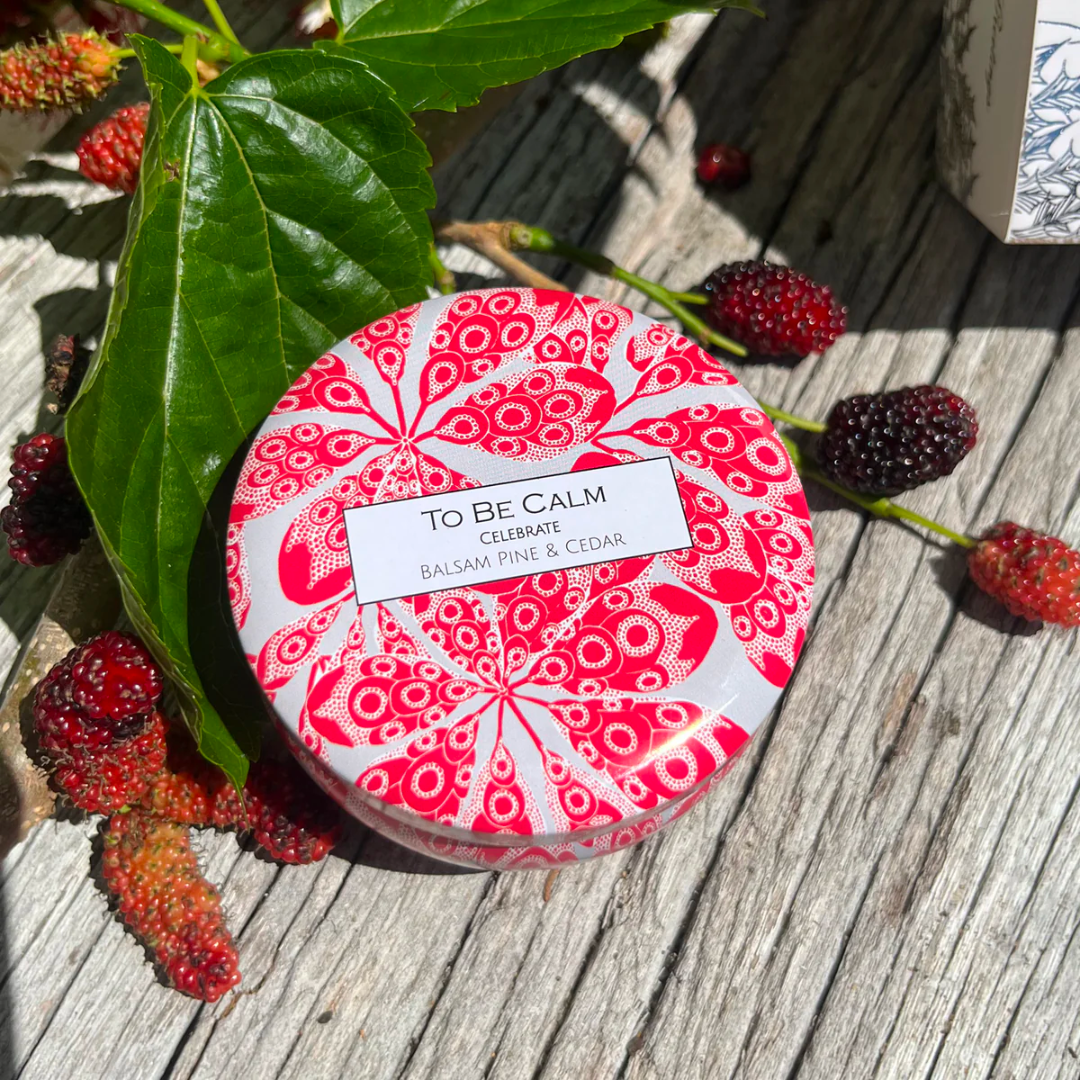 To Be Calm Mini Soy Candle - Celebrate (Balsam Pine & Cedar)