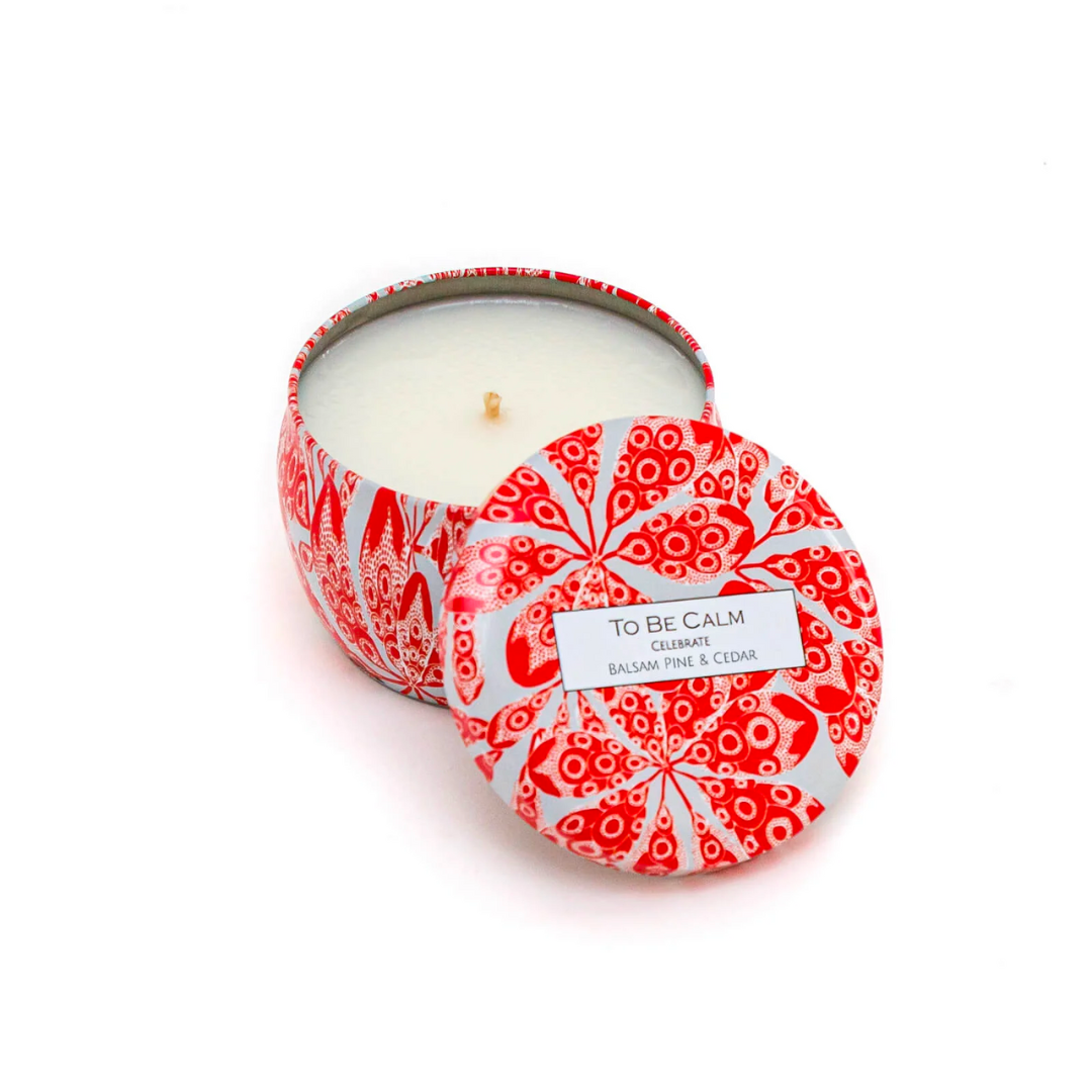 To Be Calm Mini Soy Candle - Celebrate (Balsam Pine & Cedar)