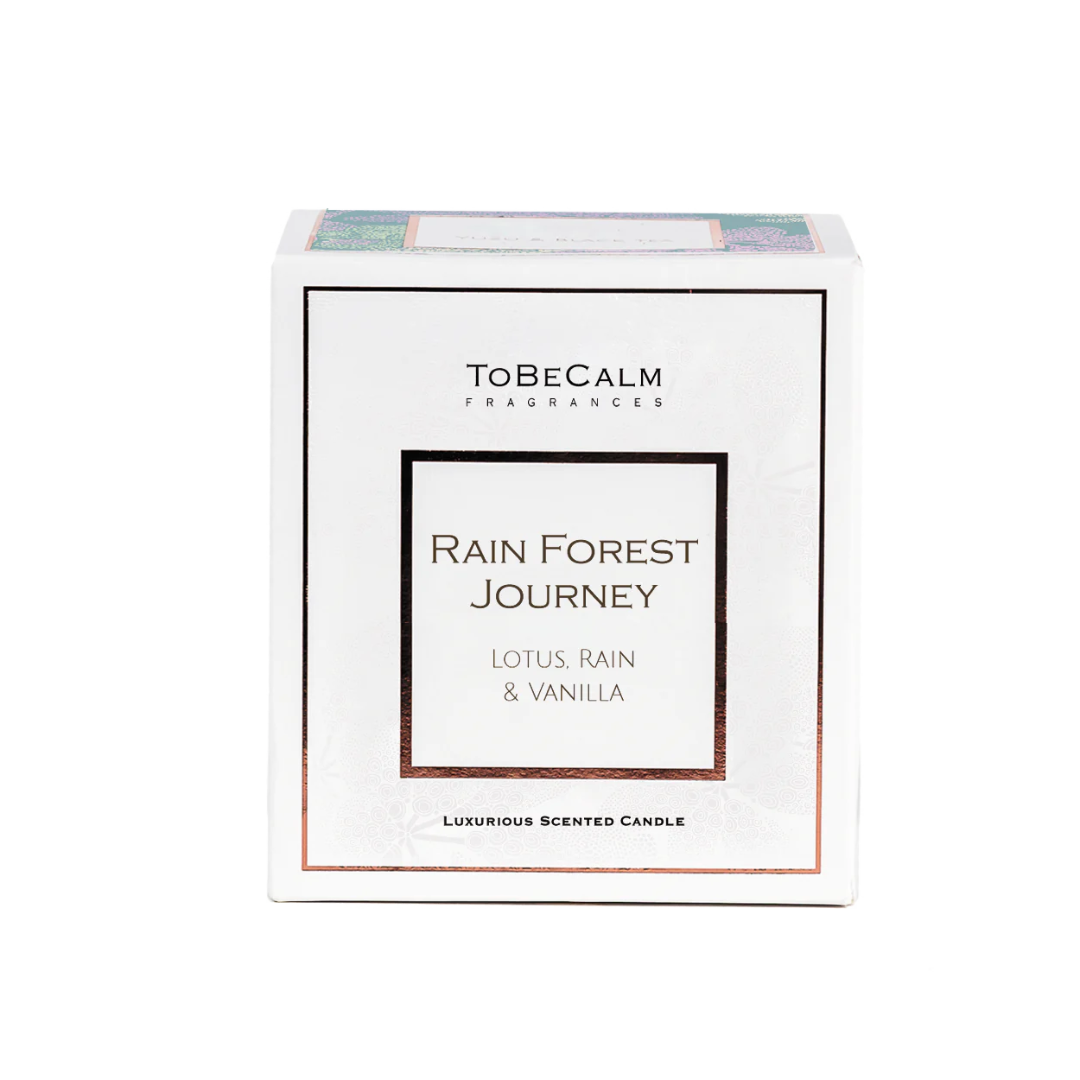 To Be Calm - Medium Soy Candle - Rainforest Journey (Lotus, Rain & Vanilla)