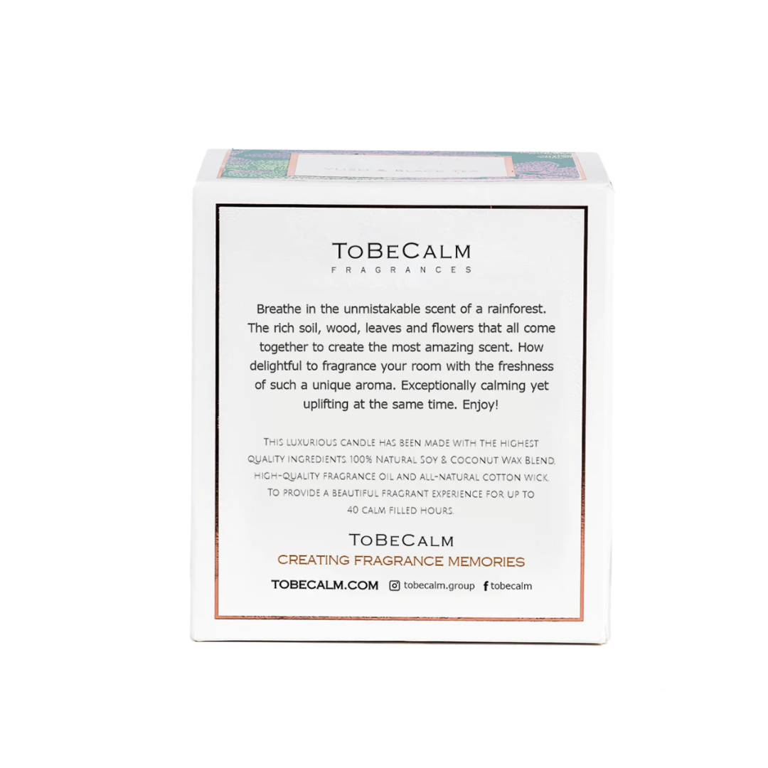 To Be Calm - Medium Soy Candle - Rainforest Journey (Lotus, Rain & Vanilla)