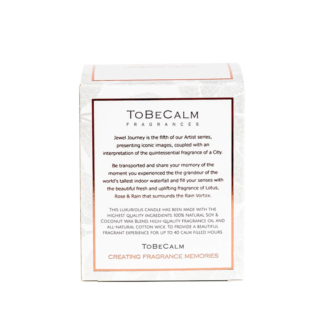 To Be Calm Medium Soy Candle - Jewel Journey (Lotus, Rose & Rain)