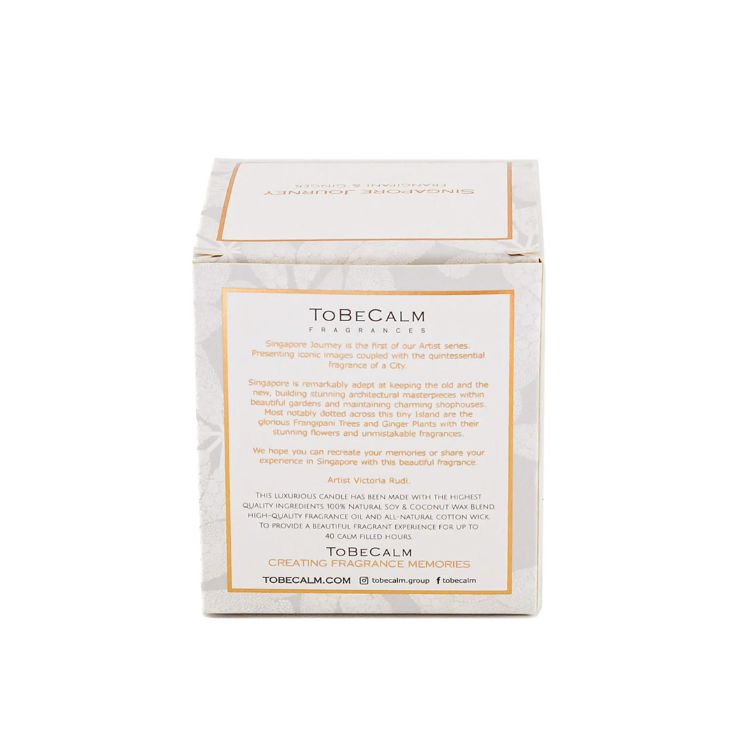 To Be Calm Medium Soy Candle - Singapore Journey (Frangipani & Ginger)
