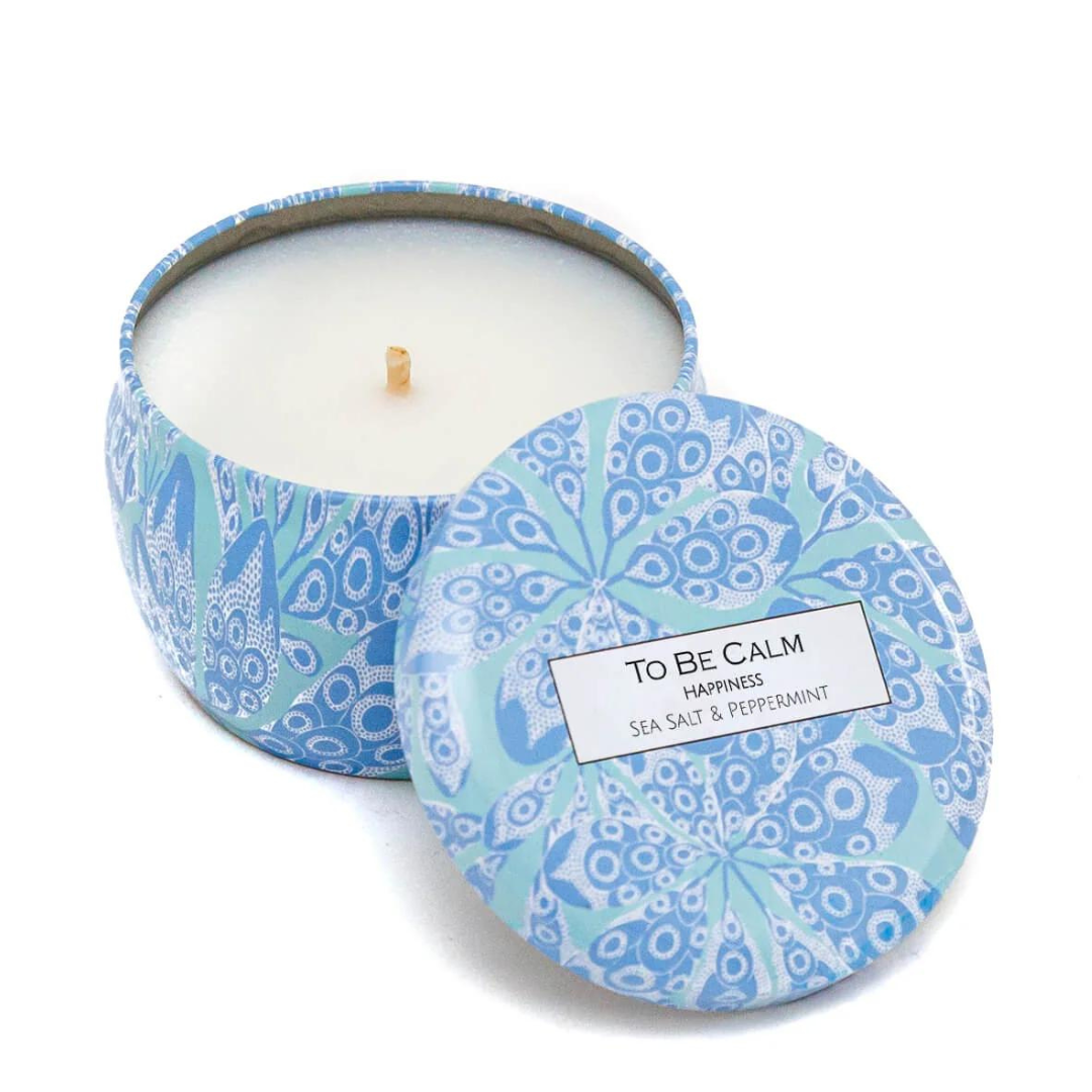 To Be Calm Mini Soy Candle - Happiness (Sea Salt & Peppermint)