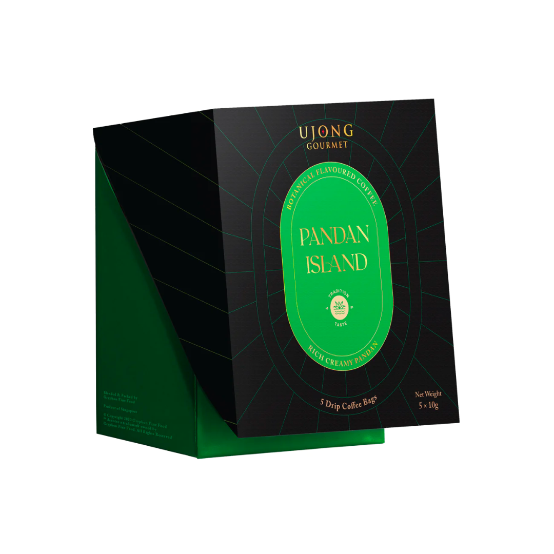 Ujong Gourmet Botanical Flavoured Coffee - Pandan Island (5 Drip Coffee Bags)