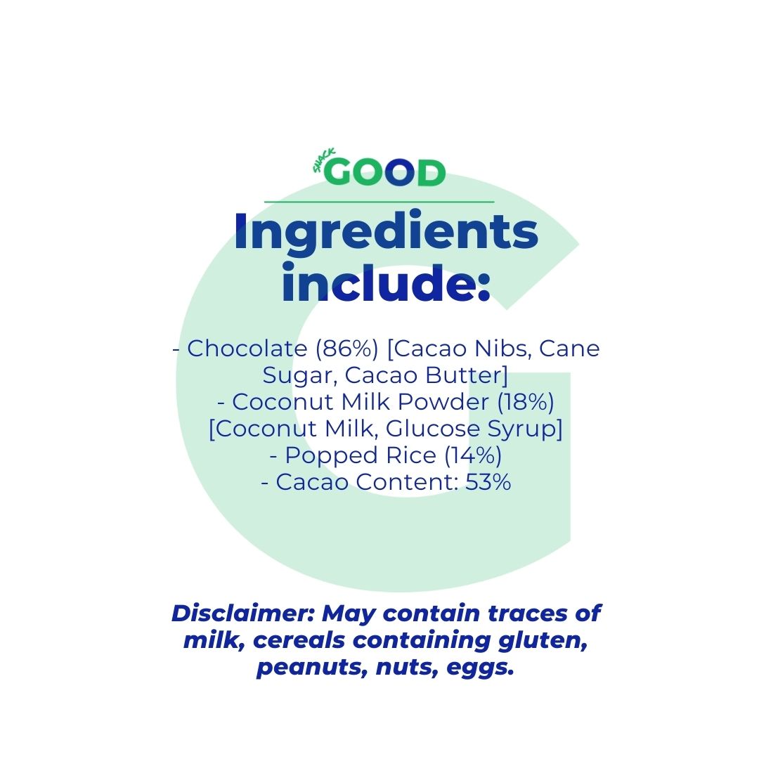 Marou - Chocolate Bar 53% w/ Coconut Milk & Popped Rice (35g)