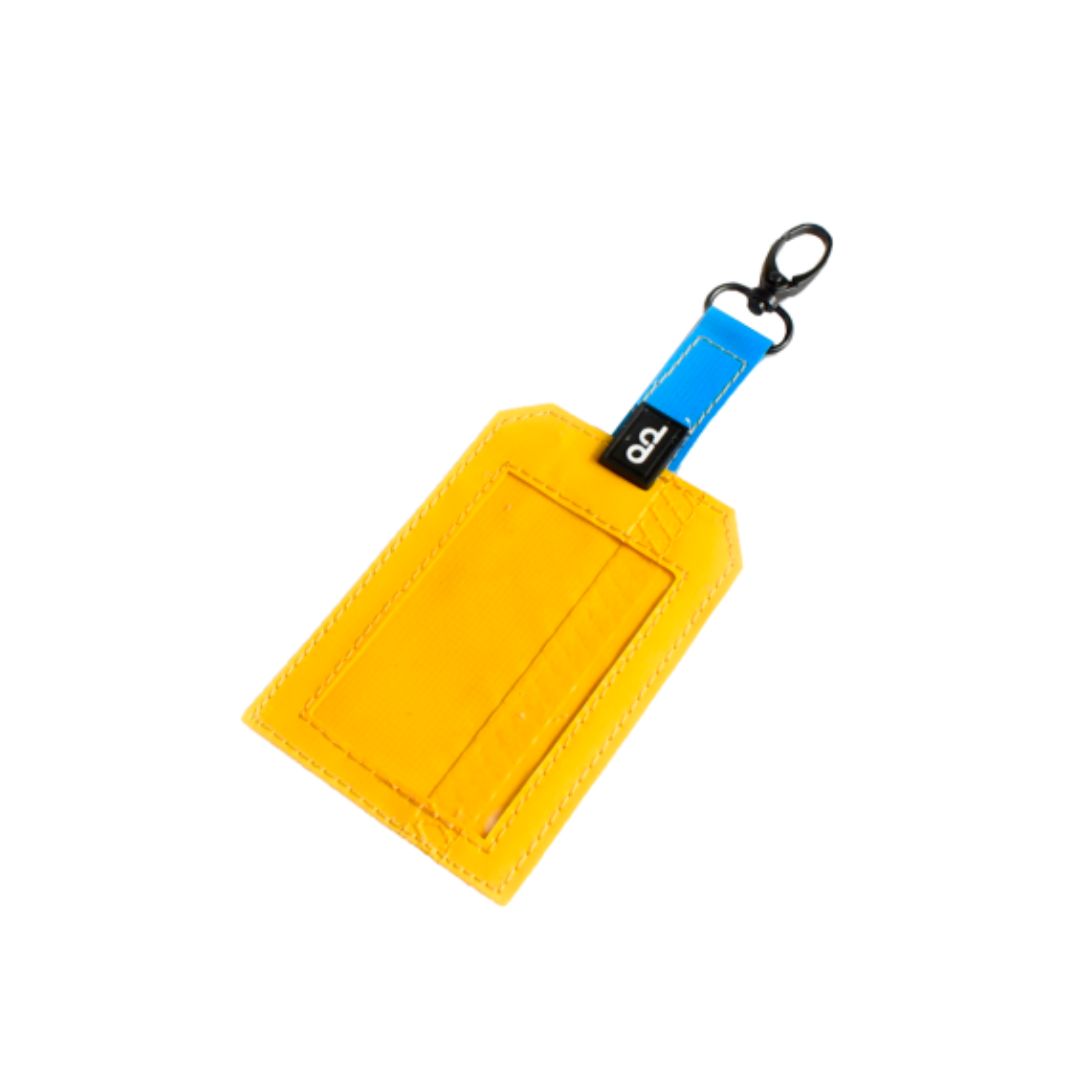 DDSG Upcycled Dual-Use Luggage Tag & Staff Card Holder (Yellow)