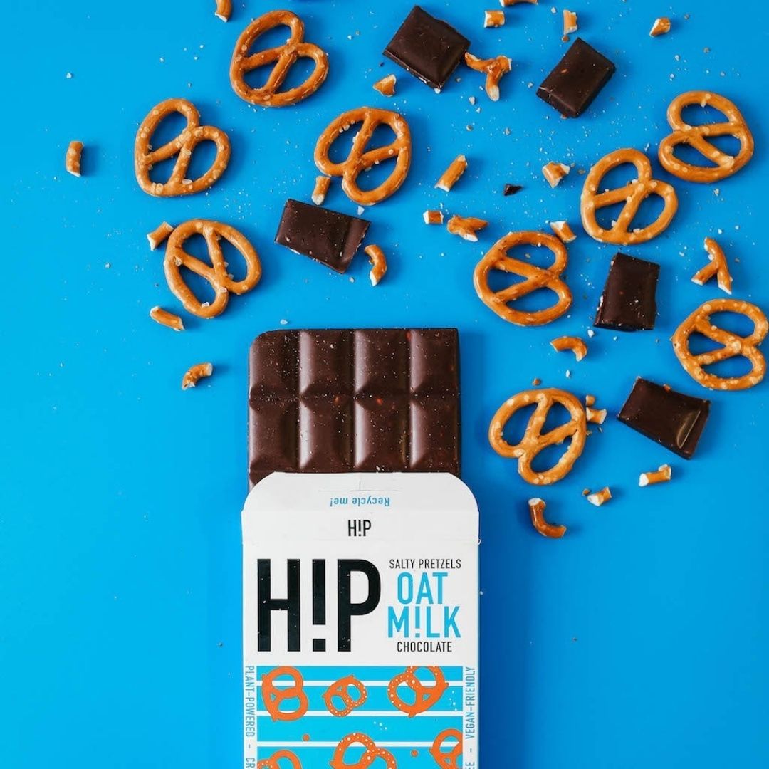 Hip Chocolate Oat Milk Chocolate - Salty Pretzels (Vegan)