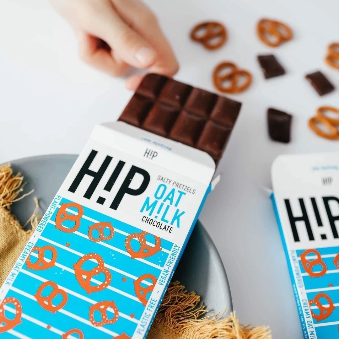 Hip Chocolate Oat Milk Chocolate - Salty Pretzels (Vegan)