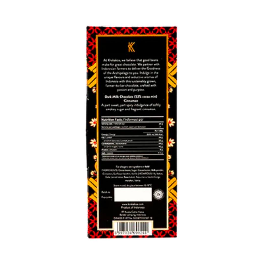 Krakakoa - Chocolate Bar - Cinnamon Dark Milk Chocolate (50g)