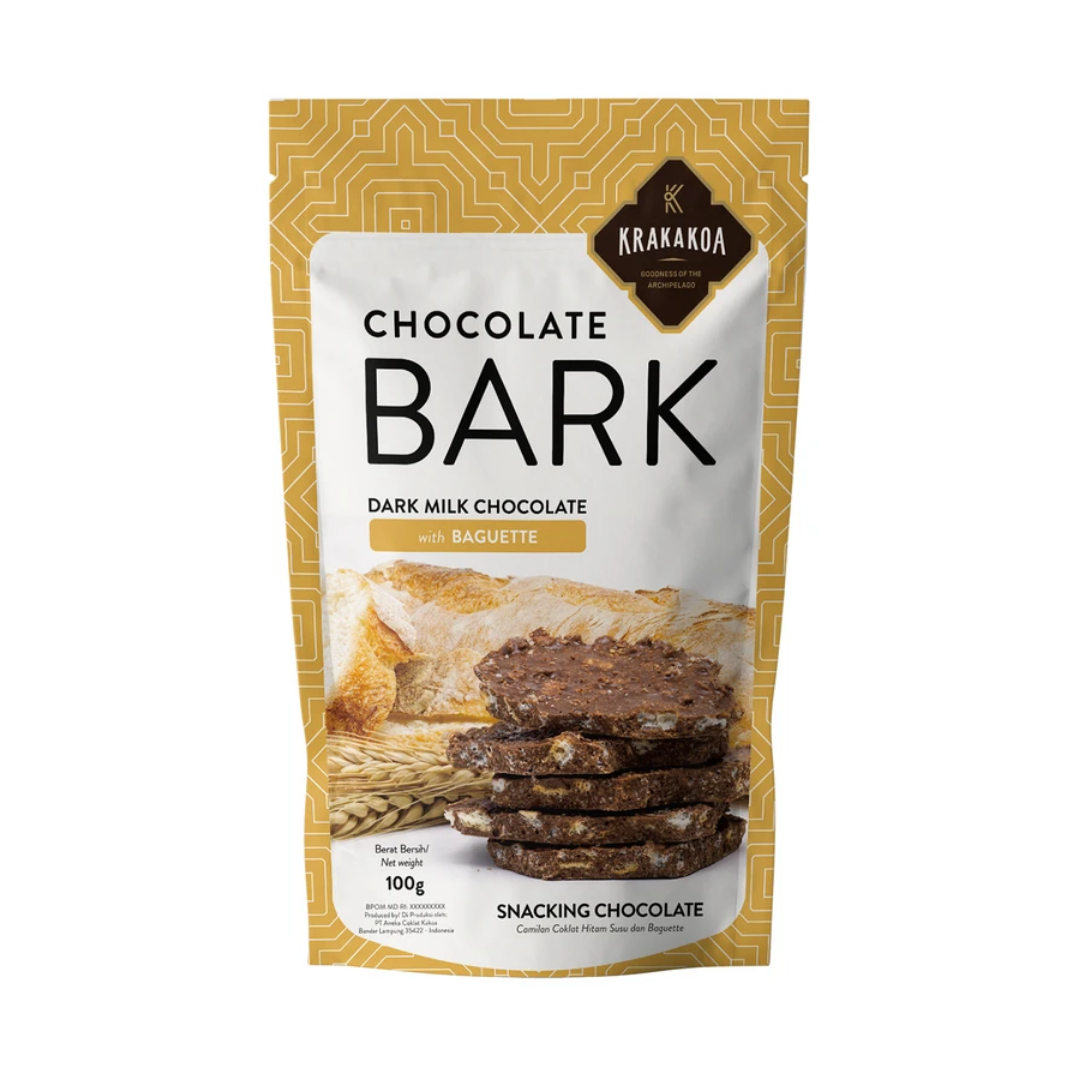 Krakakoa - Chocolate Bark - Baguette Dark Milk Chocolate (100g)