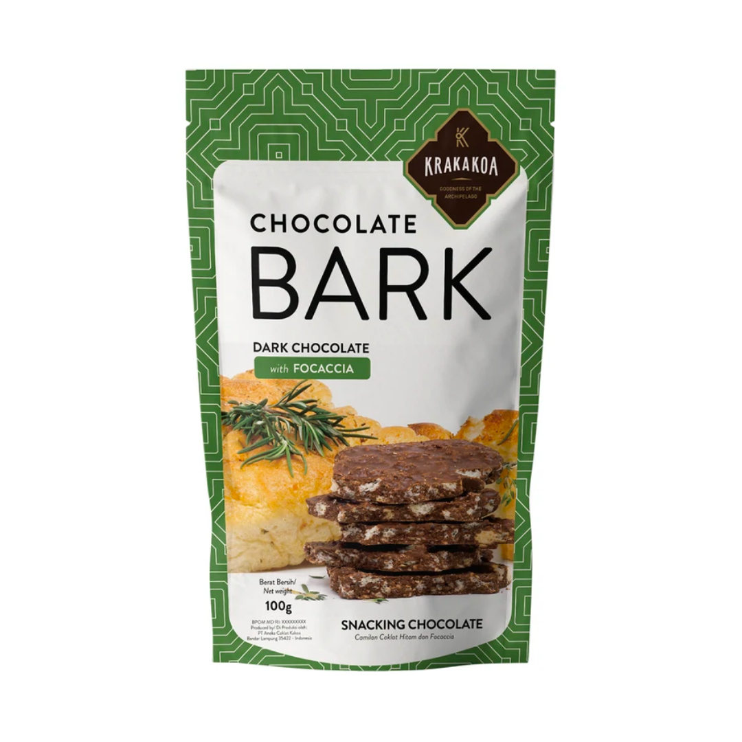 Krakakoa - Chocolate Bark - Focaccia Dark Chocolate (100g)