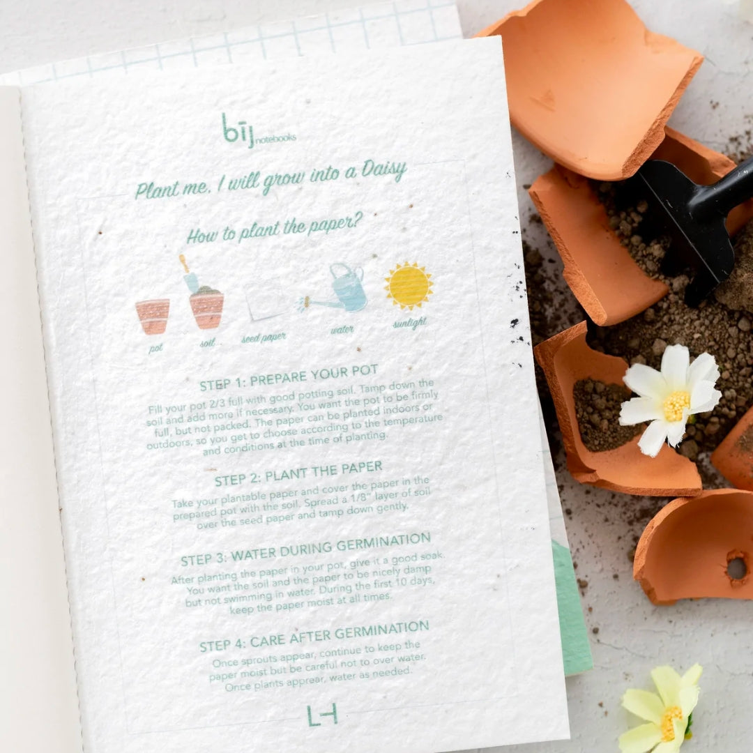 Left-handesign BIJ Plantable Notebook - All You Need Is Less