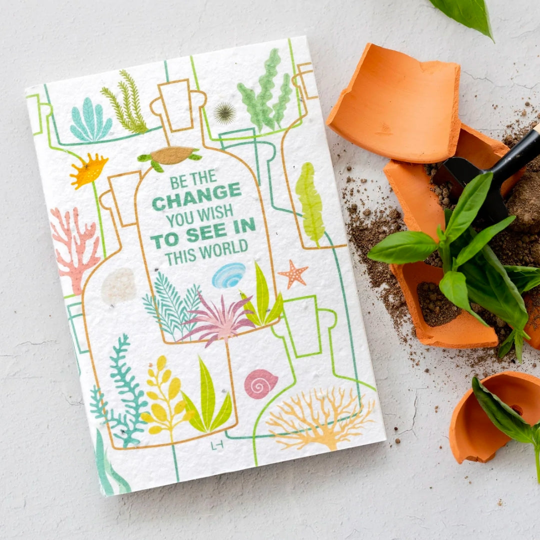 Left-handesign BIJ Plantable Notebook - Be The Change
