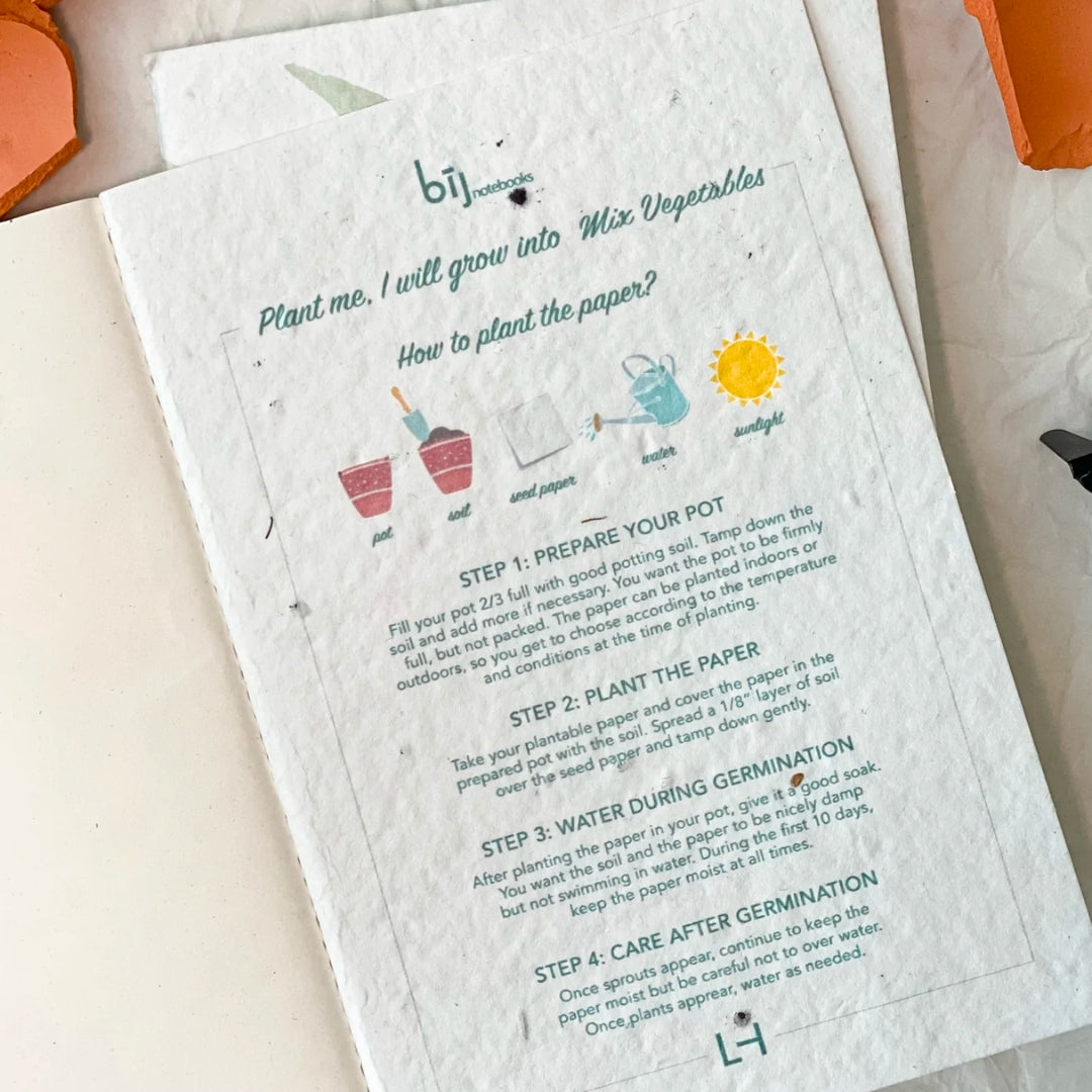 Left-handesign BIJ Plantable Notebook - Seed By Seed