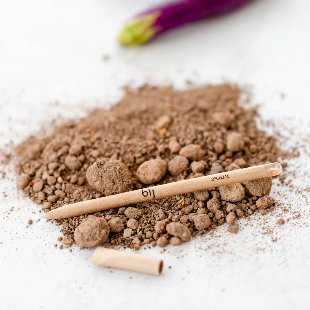 Left-handesign BIJ Plantable Pen - Brinjal