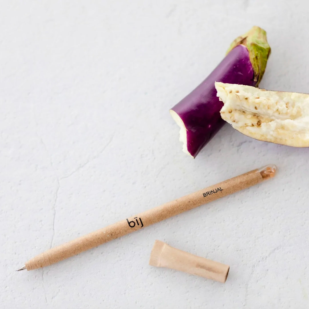 Left-handesign BIJ Plantable Pen - Brinjal