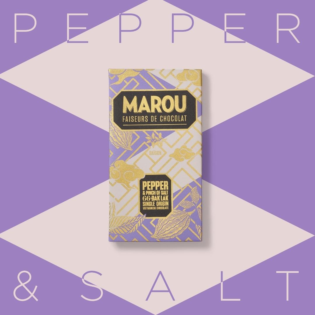 Marou - Pepper Salt Chocolate 66% (80g)
