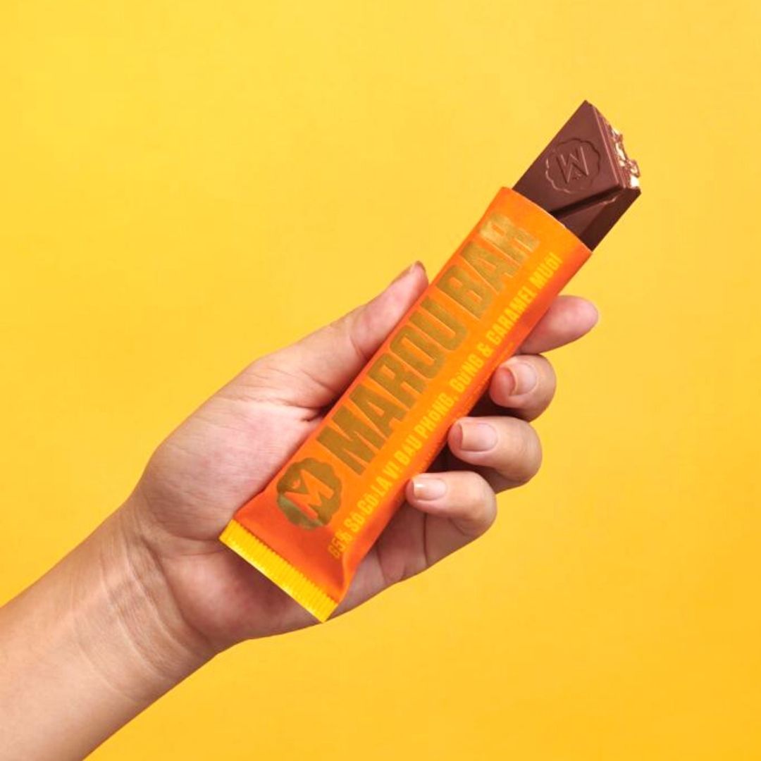 Marou - Chocolate Bar 65% w/ Peanuts, Ginger & Salted Caramel (35g)