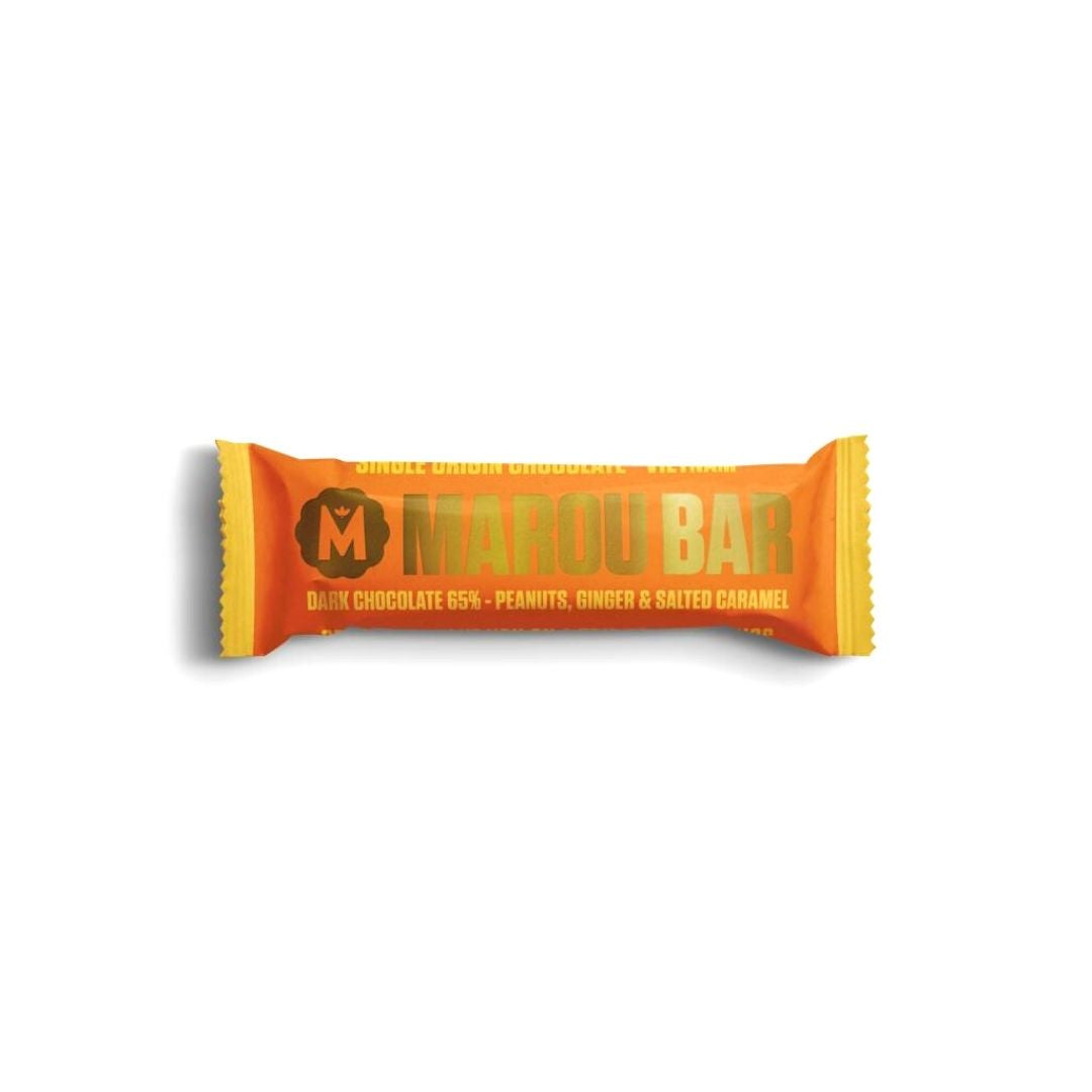 Marou - Chocolate Bar 65% w/ Peanuts, Ginger & Salted Caramel (35g)