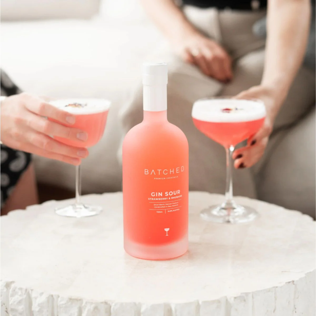 Batched - Gin Sour - Strawberry & Rhubarb 725ml