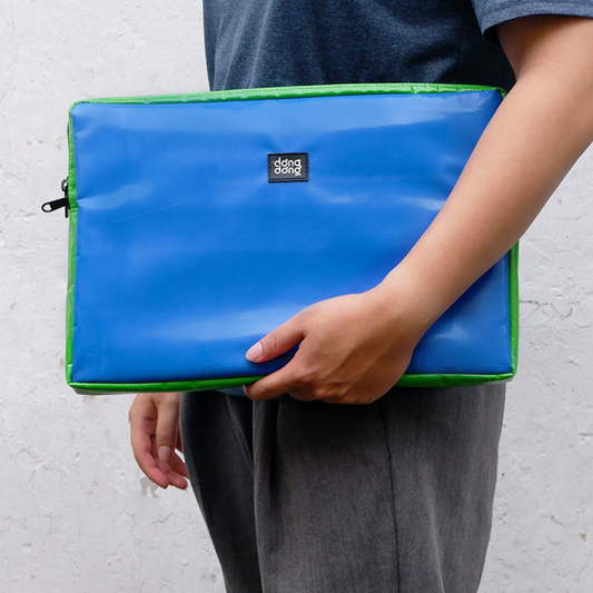 DDSG Upcycled Laptop Sleeve - Blue & Green