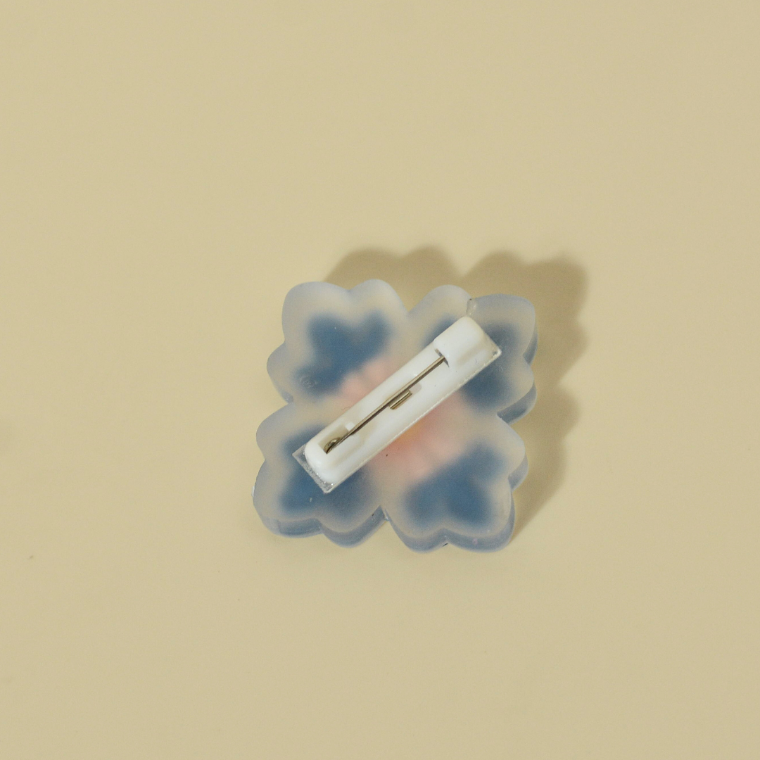 Jesmonite Floral Label Pin (#2)