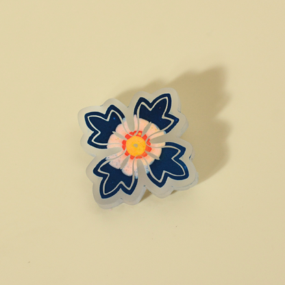 Jesmonite Floral Label Pin (#2)