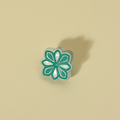 Jesmonite Floral Label Pin (#3)