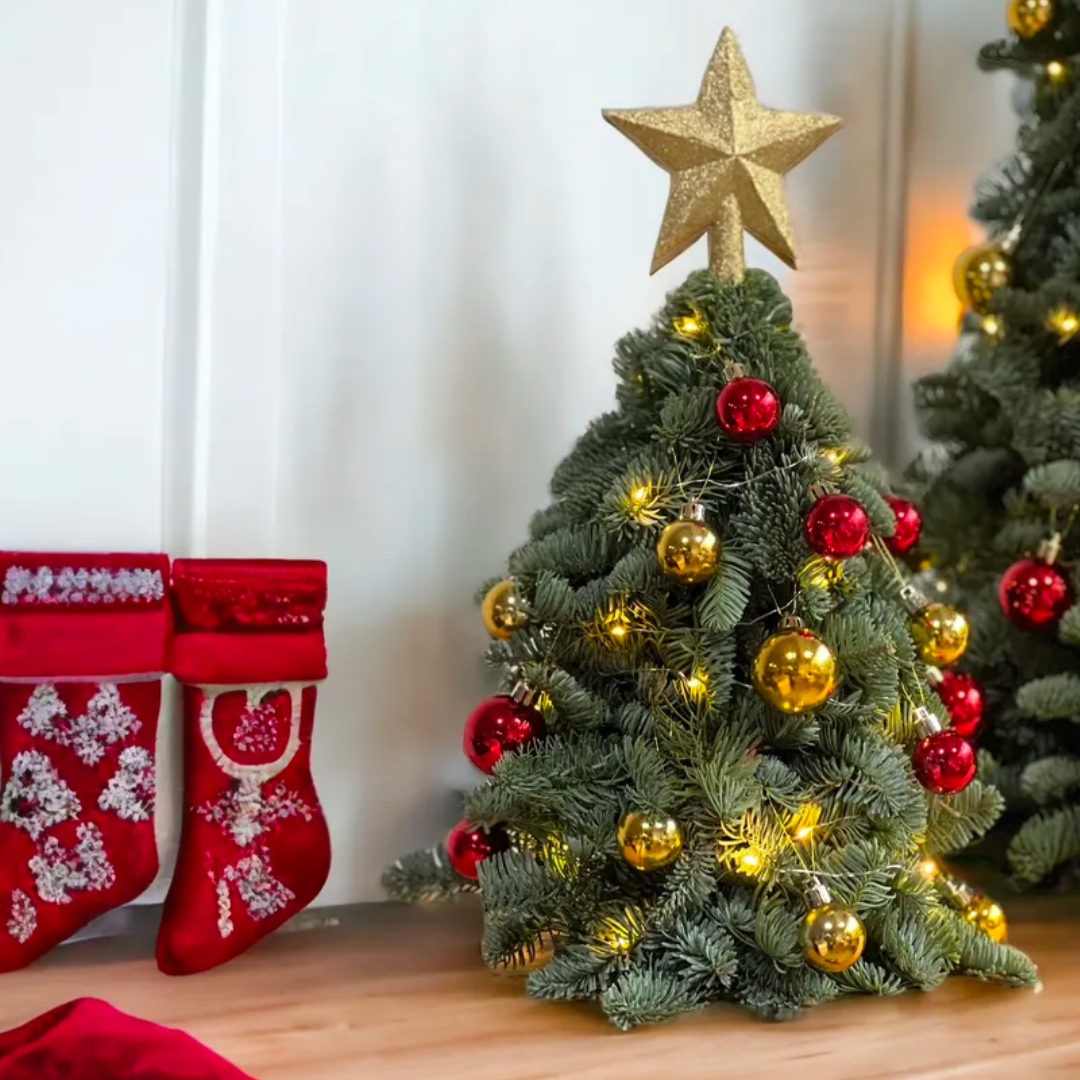 [Pre-Order] Fresh Christmas Tree With Ornaments & Lights